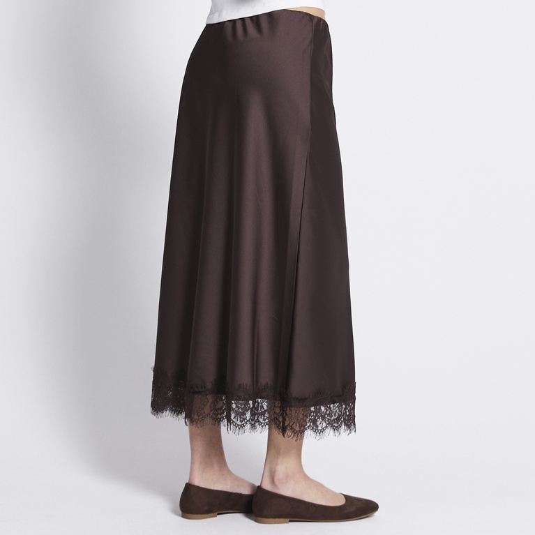 Lace satin skirt "Merielle"